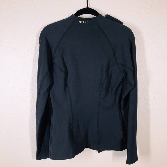 Kate Spade x Beyond Yoga Black Bow Neck Zip up Athletic Jacket - Picture 6 of 16